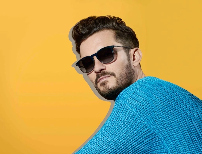 Actor Orlando Bloom appears in BOSS' spring-summer 2020 eyewear campaign.