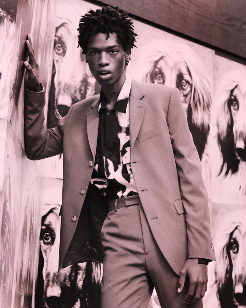 Tamel Lee  appears in Paul Smith's spring-summer 2020 campaign.