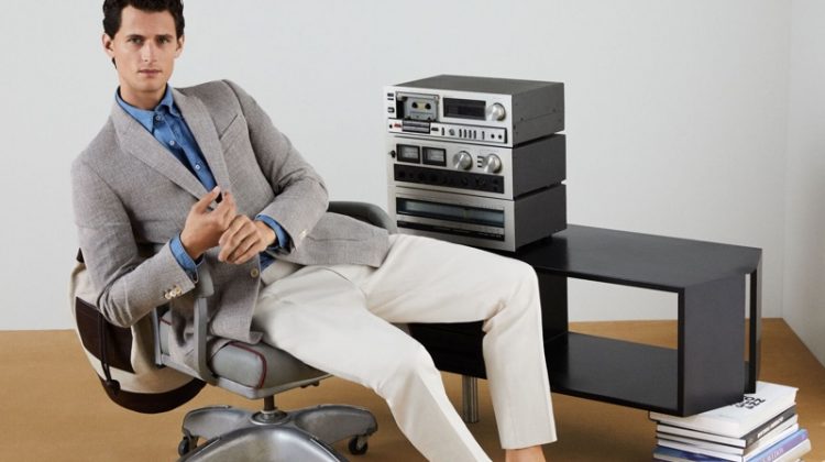 Garrett Neff hits the office in smart styles from Pedro del Hierro.