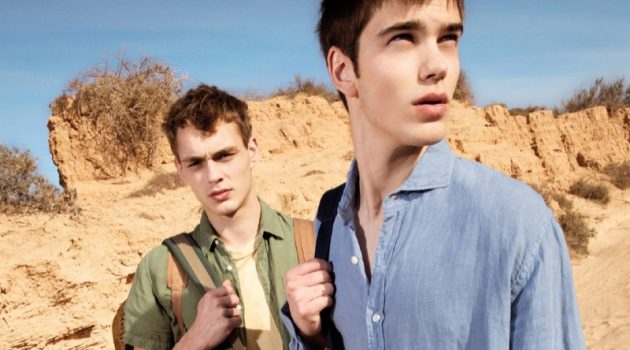 Wilder Frontiers: Dani & Sam Head Outdoors in Pepe Jeans Dani van de Water and Sam Steele sport spring style from Pepe Jeans.