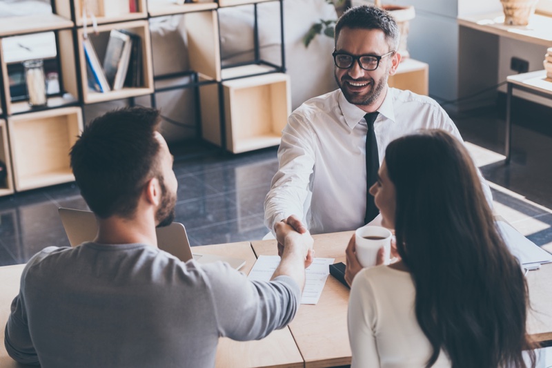 Real Estate Agent Professional Office Couple