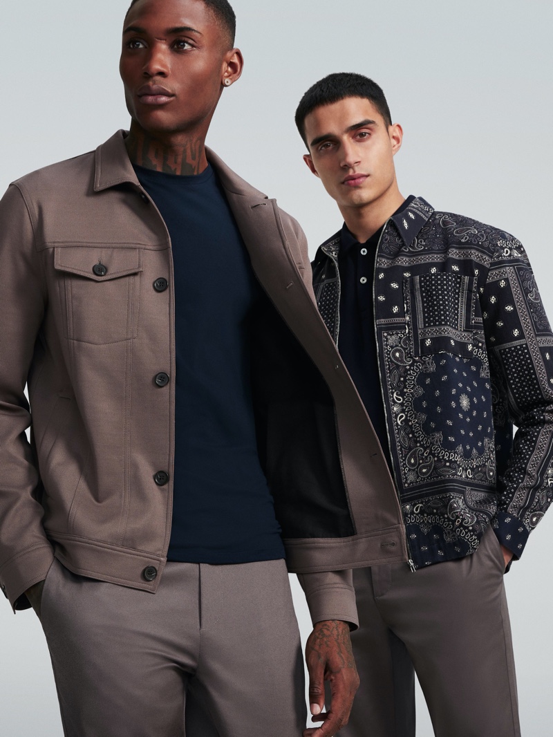 Karl Rawlings and Xavier Hickman front River Island's spring 2020 campaign. » Kit, Vincent + More Rock Fresh Styles for River Island Spring '20 Campaign Karl Rawlings and Xavier Hickman front River Island's spring 2020 campaign.