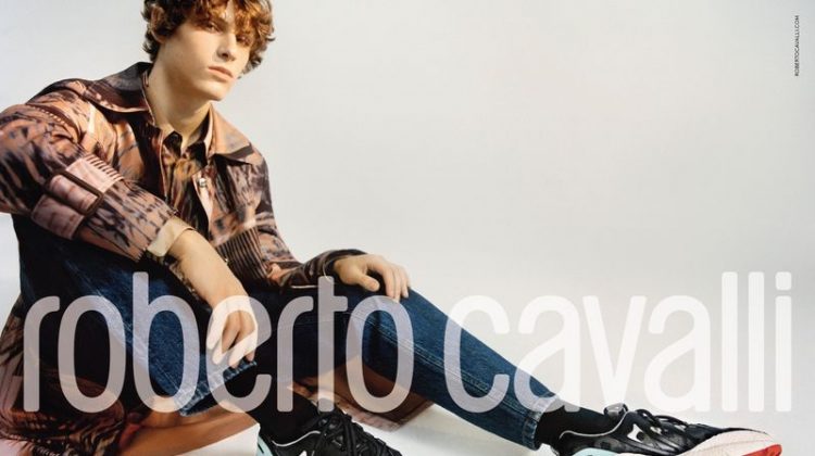 Serge Sergeev hits the studio for Roberto Cavalli's spring-summer 2020 campaign.
