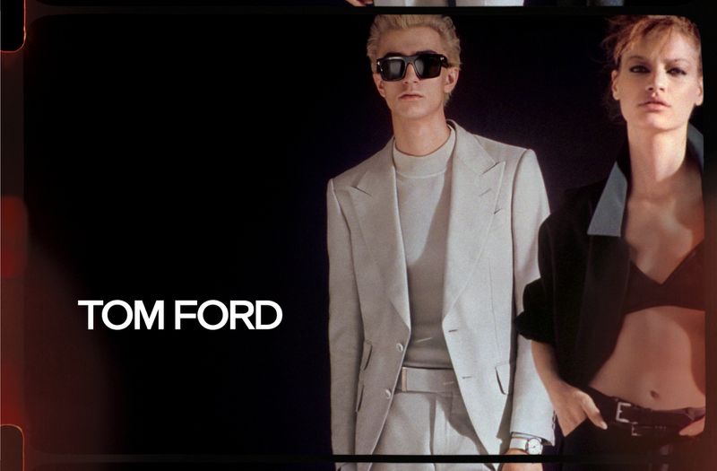 Models Gena Malinin and Faretta come together for Tom Ford's spring-summer 2020 campaign. 