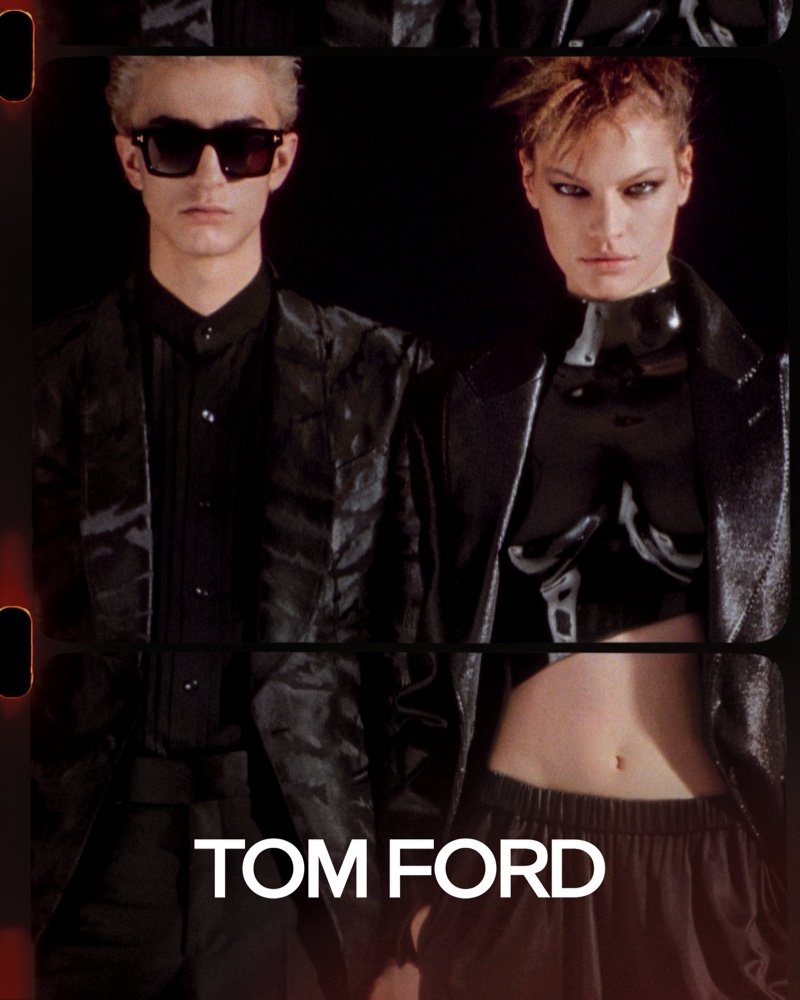 Gena Malinin and Faretta appear in Tom Ford's spring-summer 2020 campaign.