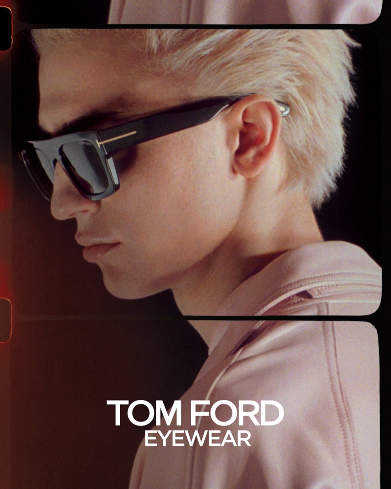 Tom Ford enlists Gena Malinin as the star of its spring-summer 2020 eyewear campaign.