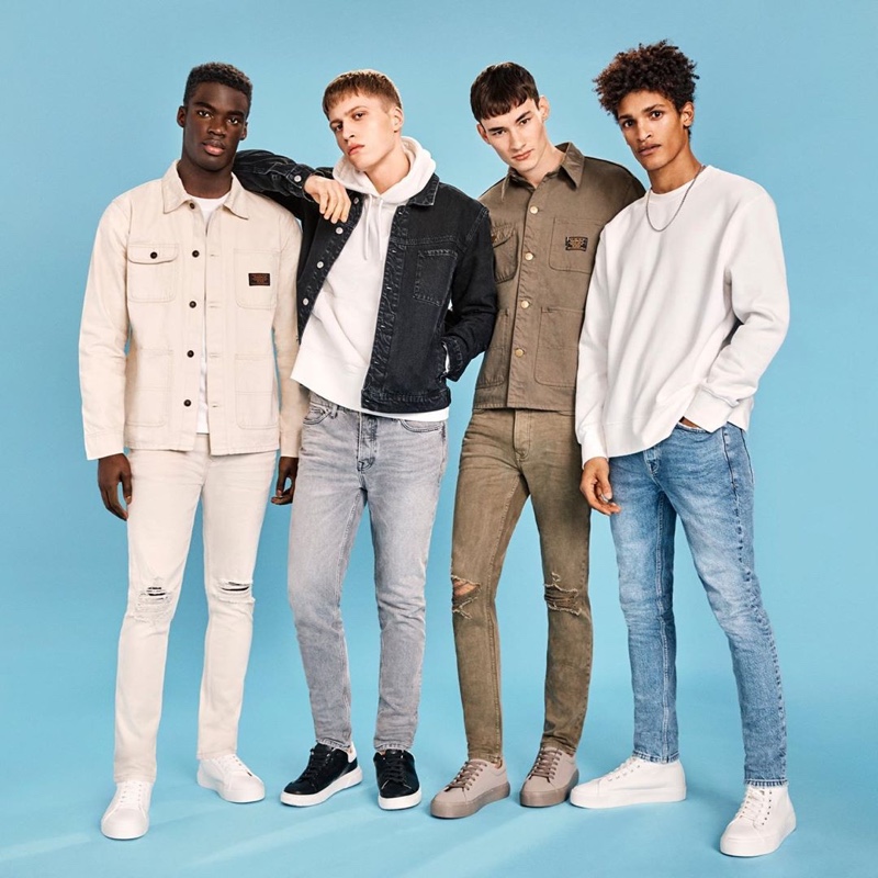 Brady Asumang, Vincent Buffler, Dylan Li-Lagain, and Victorien Blagonja Diabaté star in Topman's denim campaign.