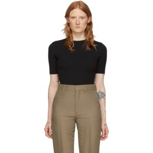 AMI Alexandre Mattiussi Black Fitted T-Shirt AMI Alexandre Mattiussi Black Fitted T-Shirt