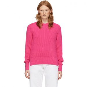 AMI Alexandre Mattiussi Pink Hammer Sleeve Sweater AMI Alexandre Mattiussi Pink Hammer Sleeve Sweater