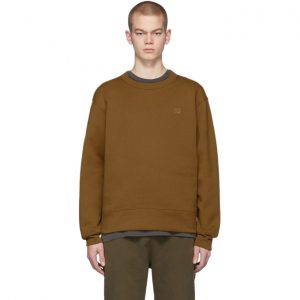 Acne Studios Brown Fairview Face Sweatshirt Acne Studios Brown Fairview Face Sweatshirt