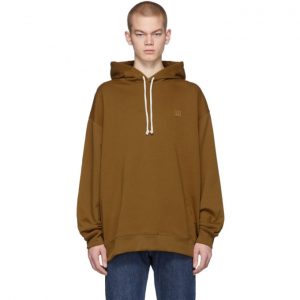 Acne Studios Brown Farrin Face Hoodie Acne Studios Brown Farrin Face Hoodie