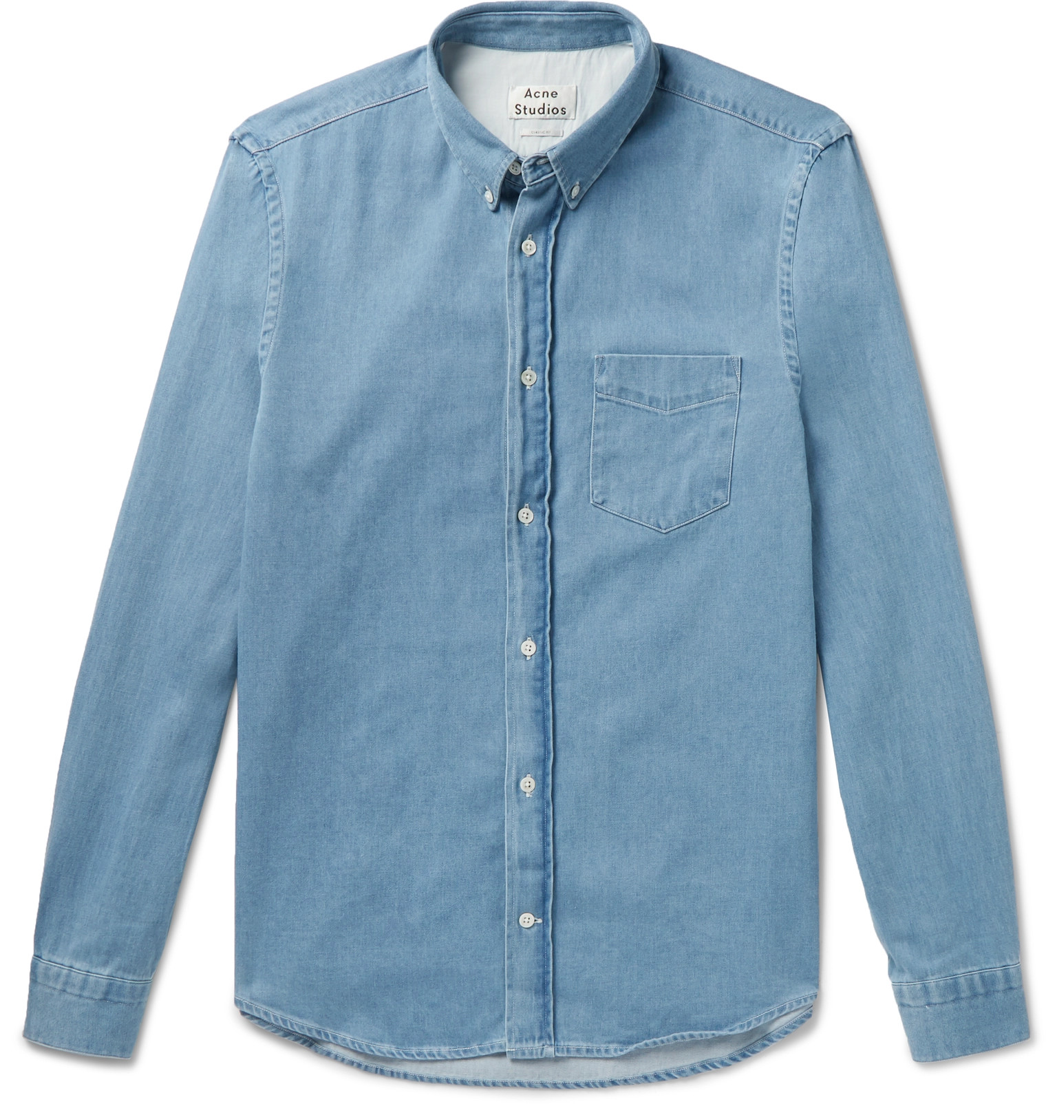 acne blue shirt