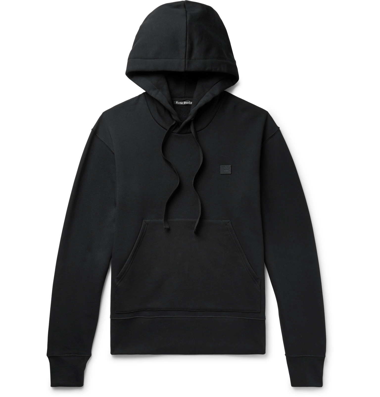 Acne Studios - Fleece-Back Cotton-Jersey Hoodie - Men - Black | The ...