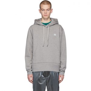 Acne Studios Grey Melange Ferris Face Hoodie Acne Studios Grey Melange Ferris Face Hoodie