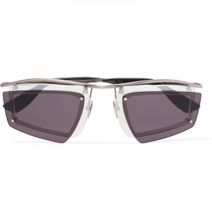 Acne Studios - Layered Aviator-Style Silver-Tone Sunglasses - Men - Silver Acne Studios - Layered Aviator-Style Silver-Tone Sunglasses - Men - Silver