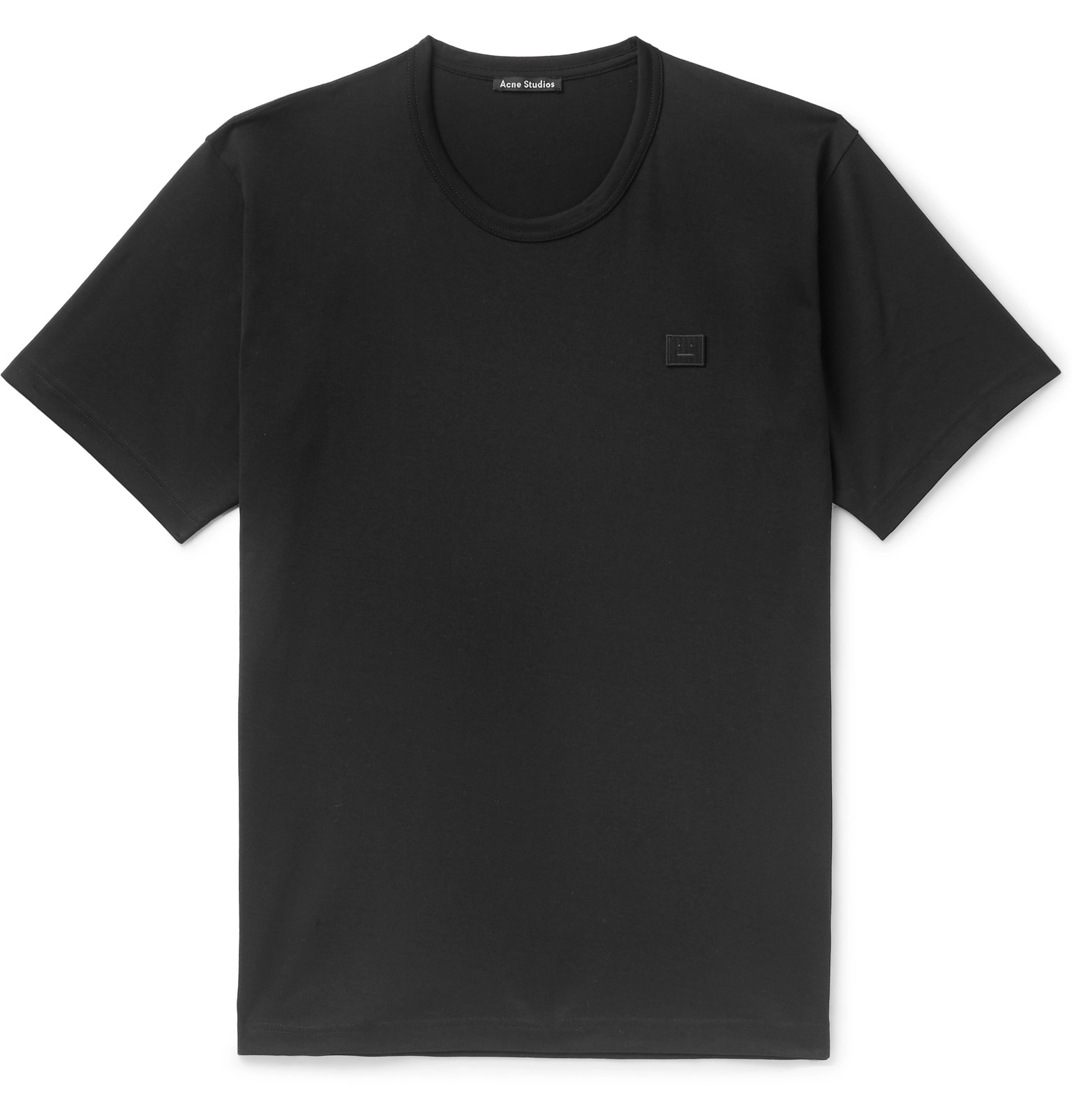 Acne Studios - Logo-Appliquéd Cotton-Jersey T-Shirt - Men - Black | The