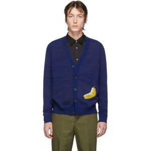 Acne Studios Navy Kona Fruit Cardigan Acne Studios Navy Kona Fruit Cardigan
