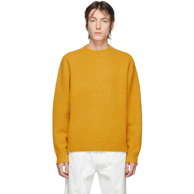 Acne Studios Orange Wool Cashmere Crewneck Sweater | The Fashionisto