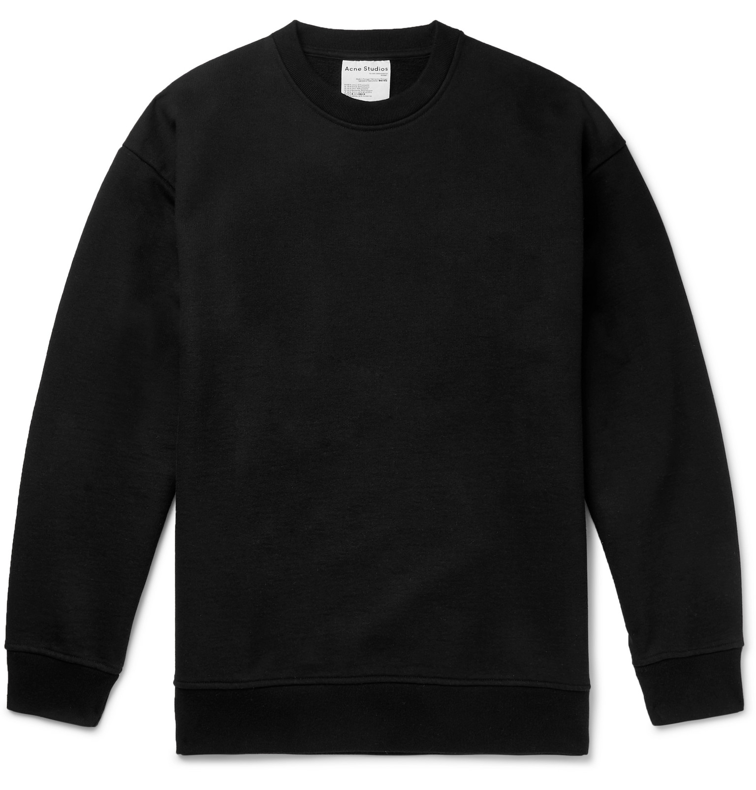 Acne Studios - Oversized Fleece-Back Cotton-Blend Jersey Sweatshirt ...