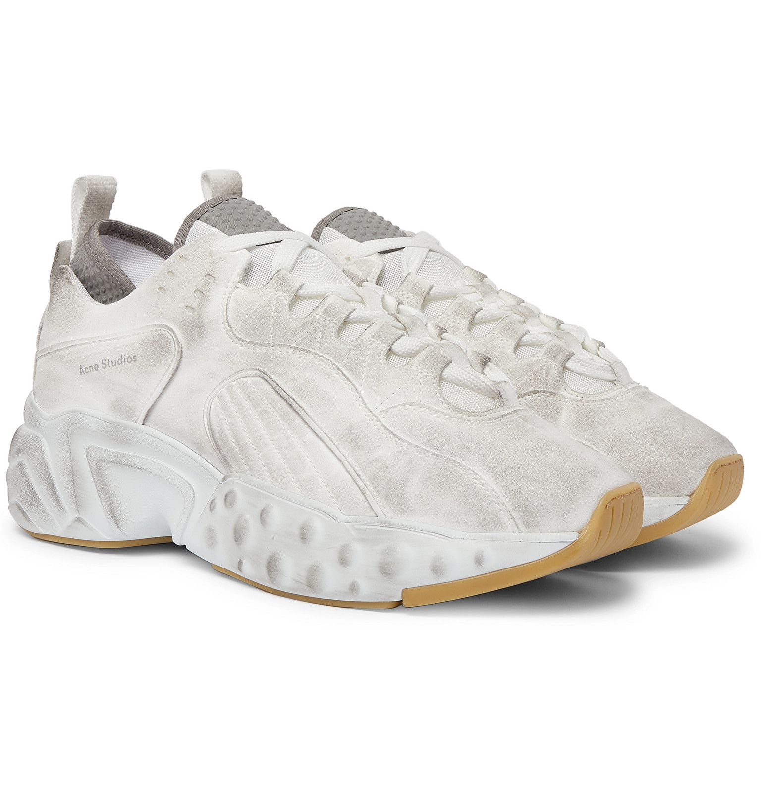 acne studios distressed canvas sneakers