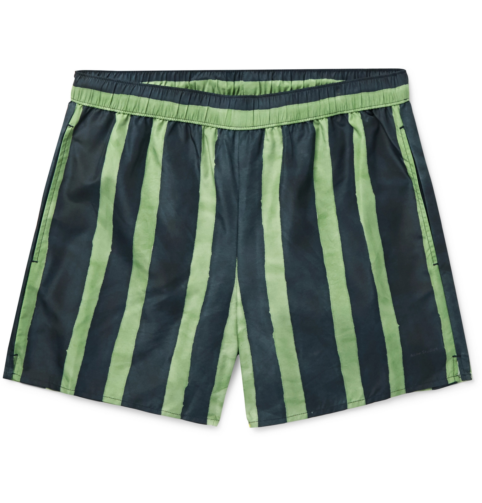 Acne Studios - Slim-Fit Mid-Length Striped Swim Shorts ...
