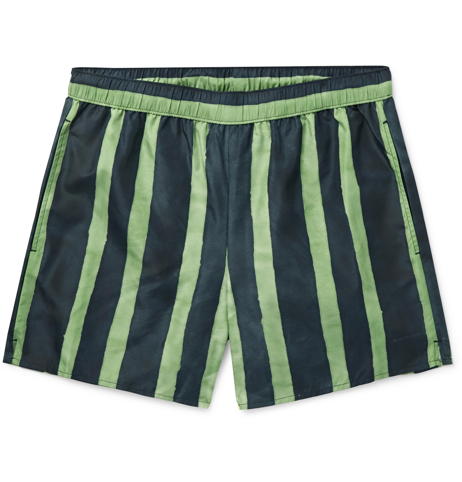 Acne Studios - Slim-Fit Mid-Length Striped Swim Shorts - Men - Blue ...