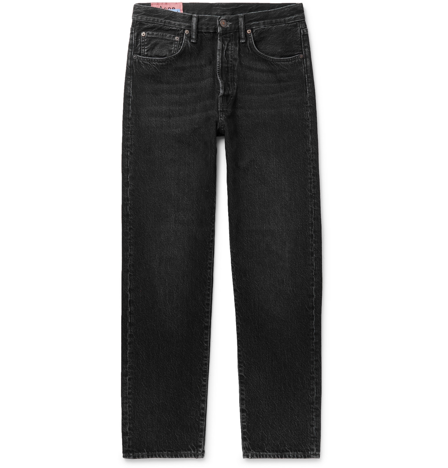 washed black denim