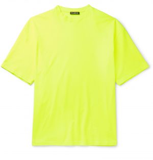 Balenciaga - Cotton-Jersey T-Shirt - Men - Yellow Balenciaga - Cotton-Jersey T-Shirt - Men - Yellow