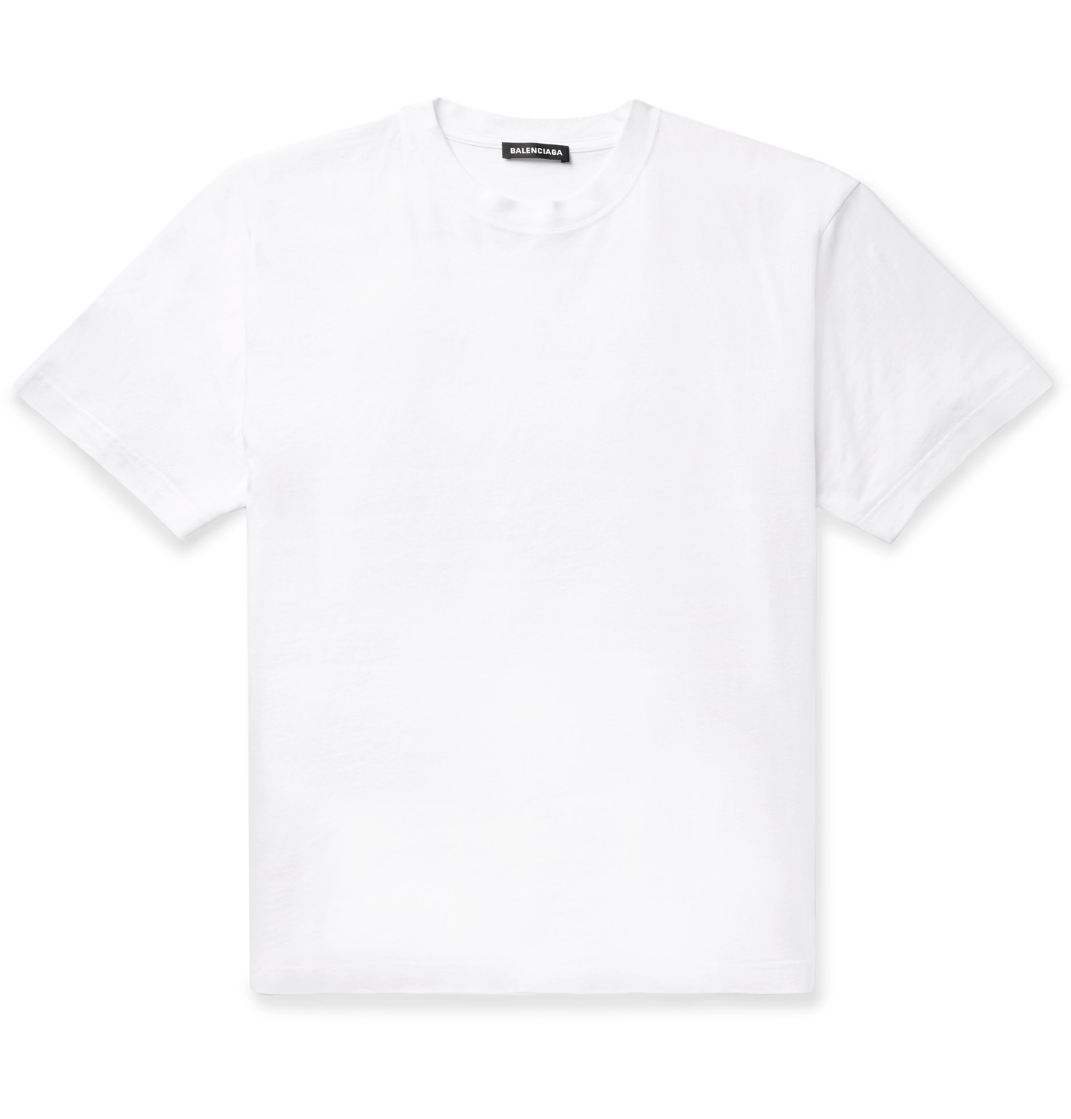 balenciaga printed cotton jersey t shirt
