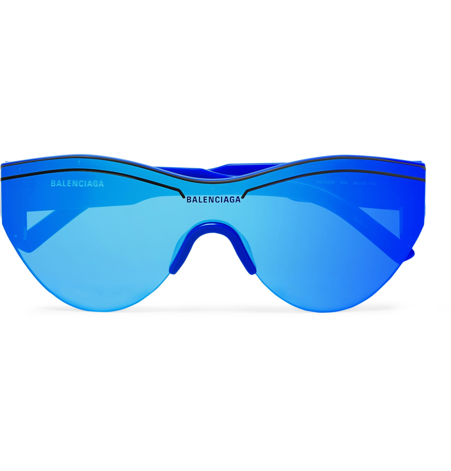 Balenciaga - Round-Frame Acetate Mirrored Sunglasses - Men - Blue | The
