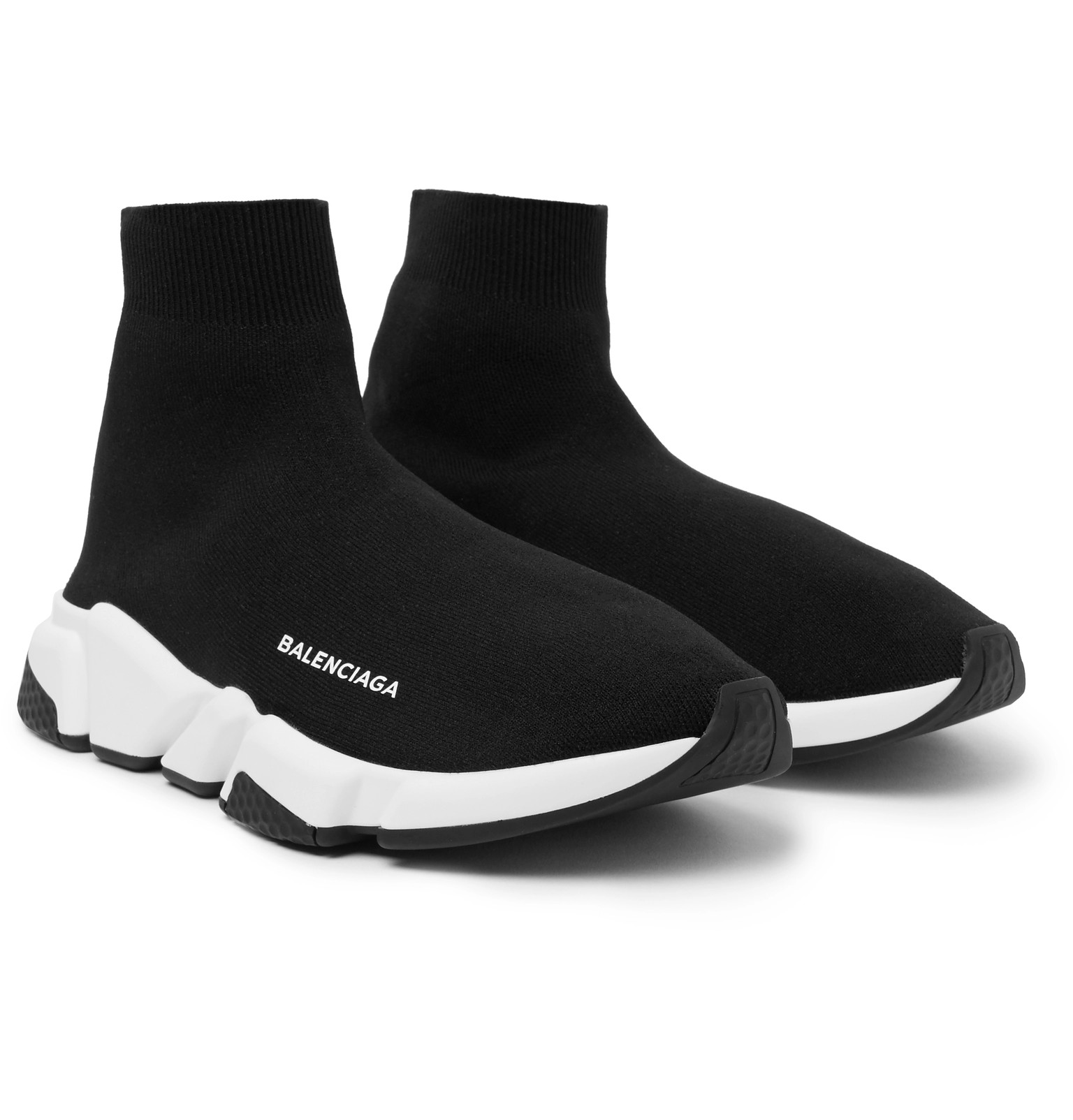 black balenciaga socks with laces