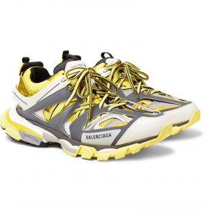 Balenciaga - Track Nylon, Mesh and Rubber Sneakers - Men - Yellow Balenciaga - Track Nylon, Mesh and Rubber Sneakers - Men - Yellow