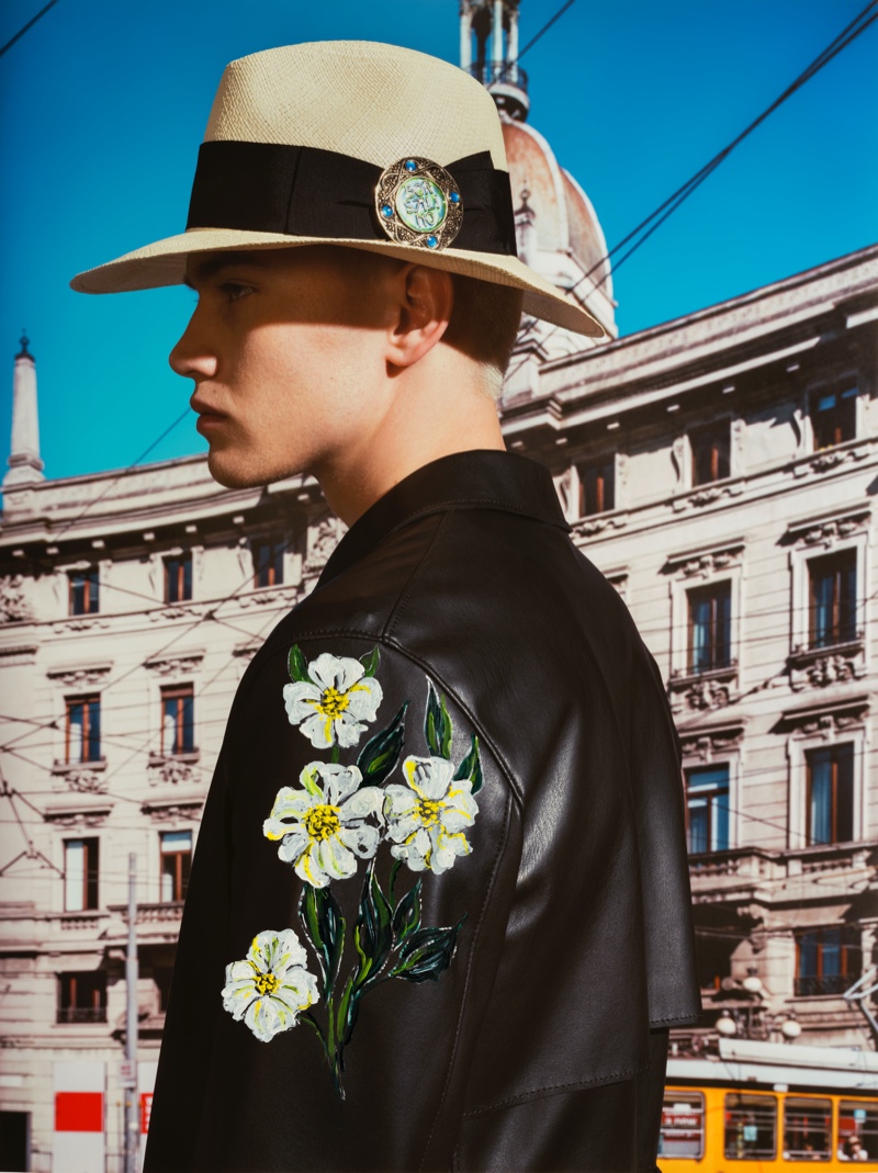 Jerry Koivisto fronts Borsalino's spring-summer 2020 campaign.