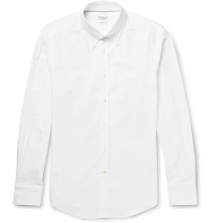 Brunello Cucinelli - Button-Down Collar Cotton Shirt - Men - White Brunello Cucinelli - Button-Down Collar Cotton Shirt - Men - White