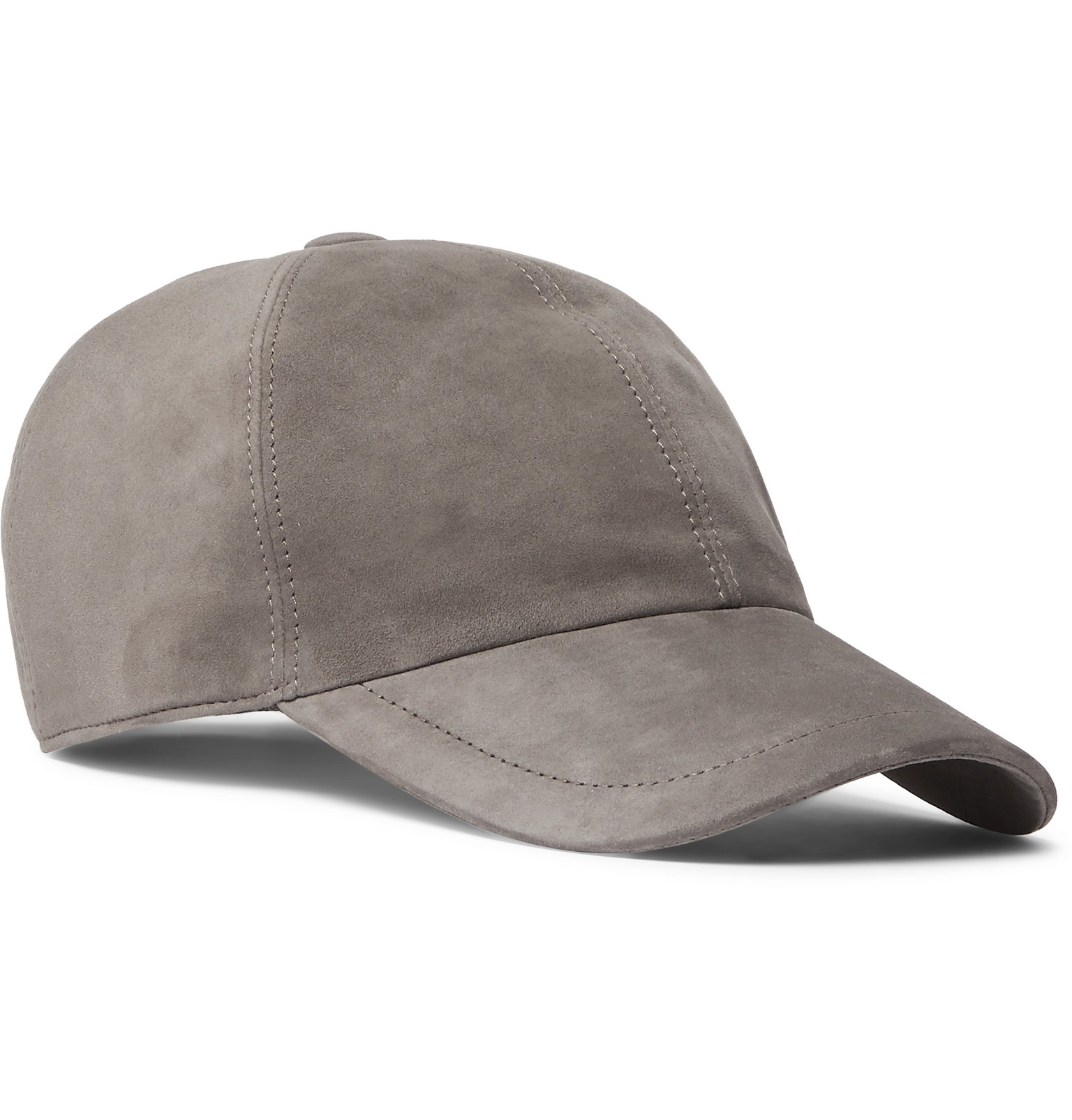 gray suede baseball hat