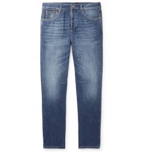 Brunello Cucinelli - Slim-Fit Selvedge Denim Jeans - Men - Blue Brunello Cucinelli - Slim-Fit Denim Jeans - Men - Blue