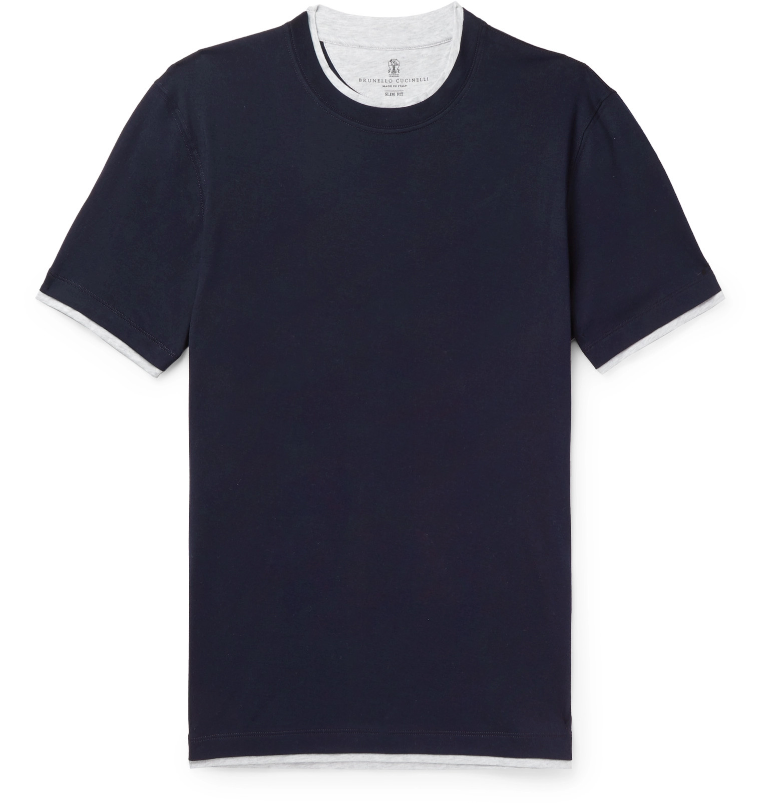 Brunello Cucinelli - Slim-Fit Layered Cotton-Jersey T-Shirt - Men ...