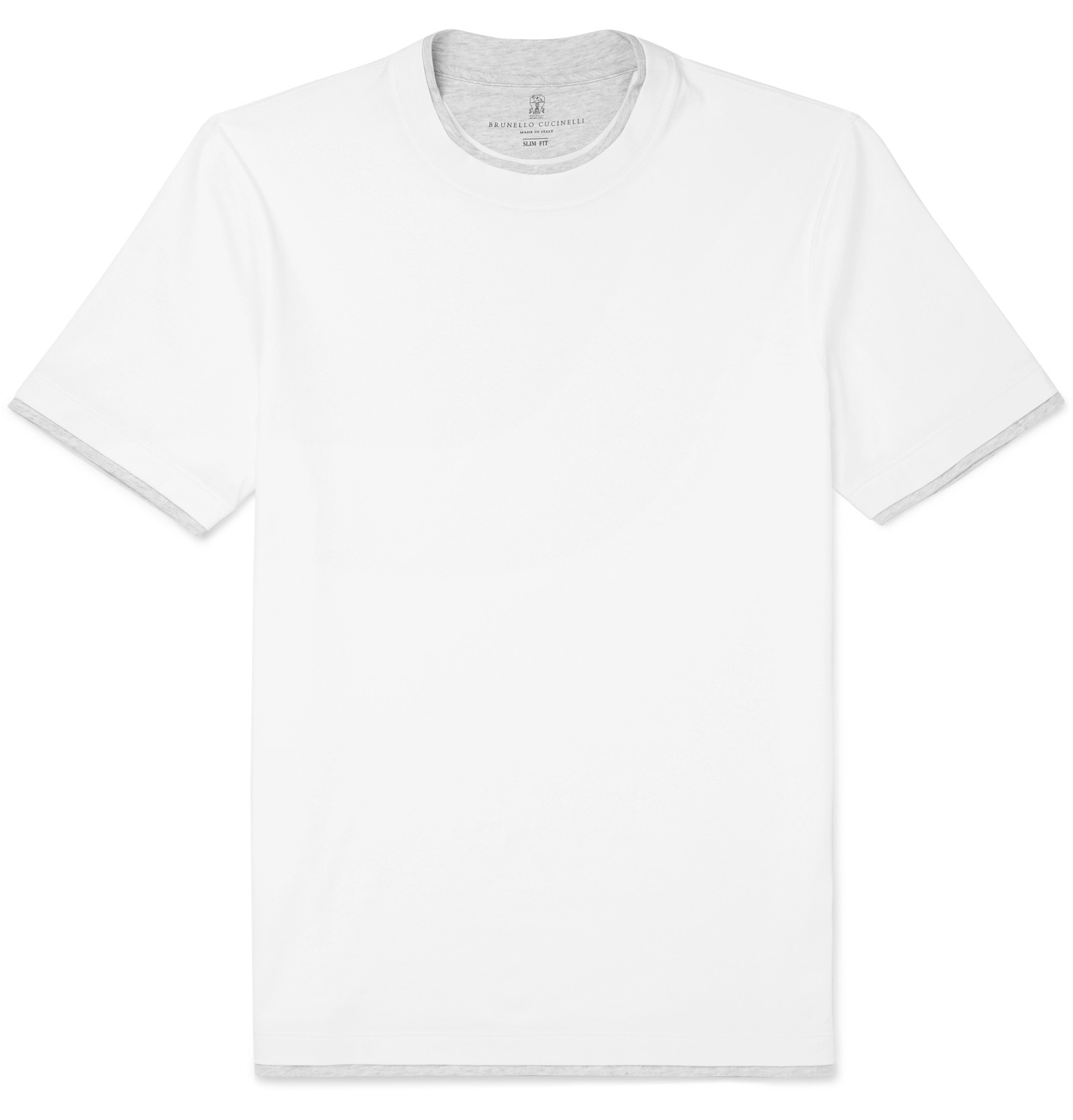Brunello Cucinelli - Slim-Fit Layered Cotton-Jersey T-Shirt - Men ...