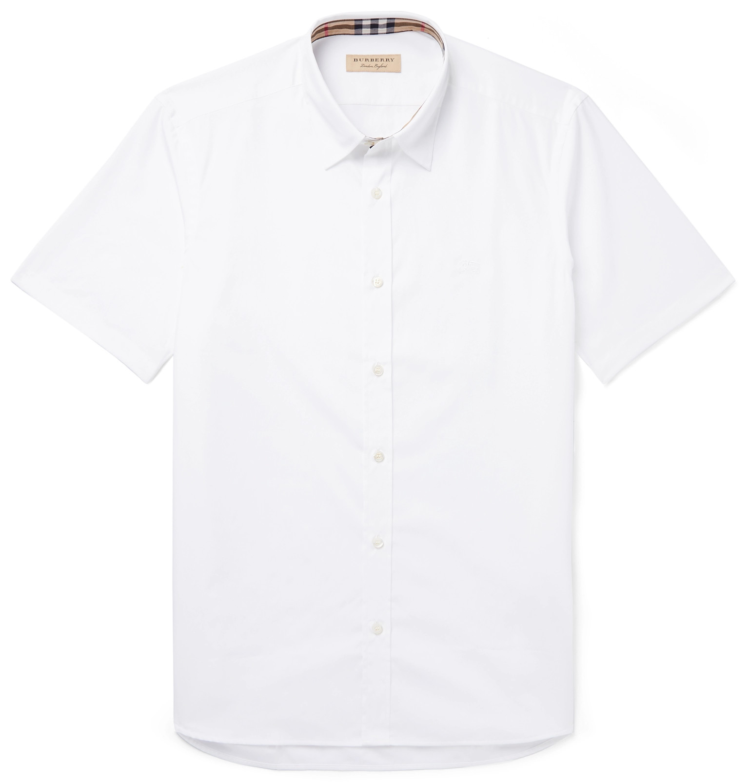 white burberry shirt men's