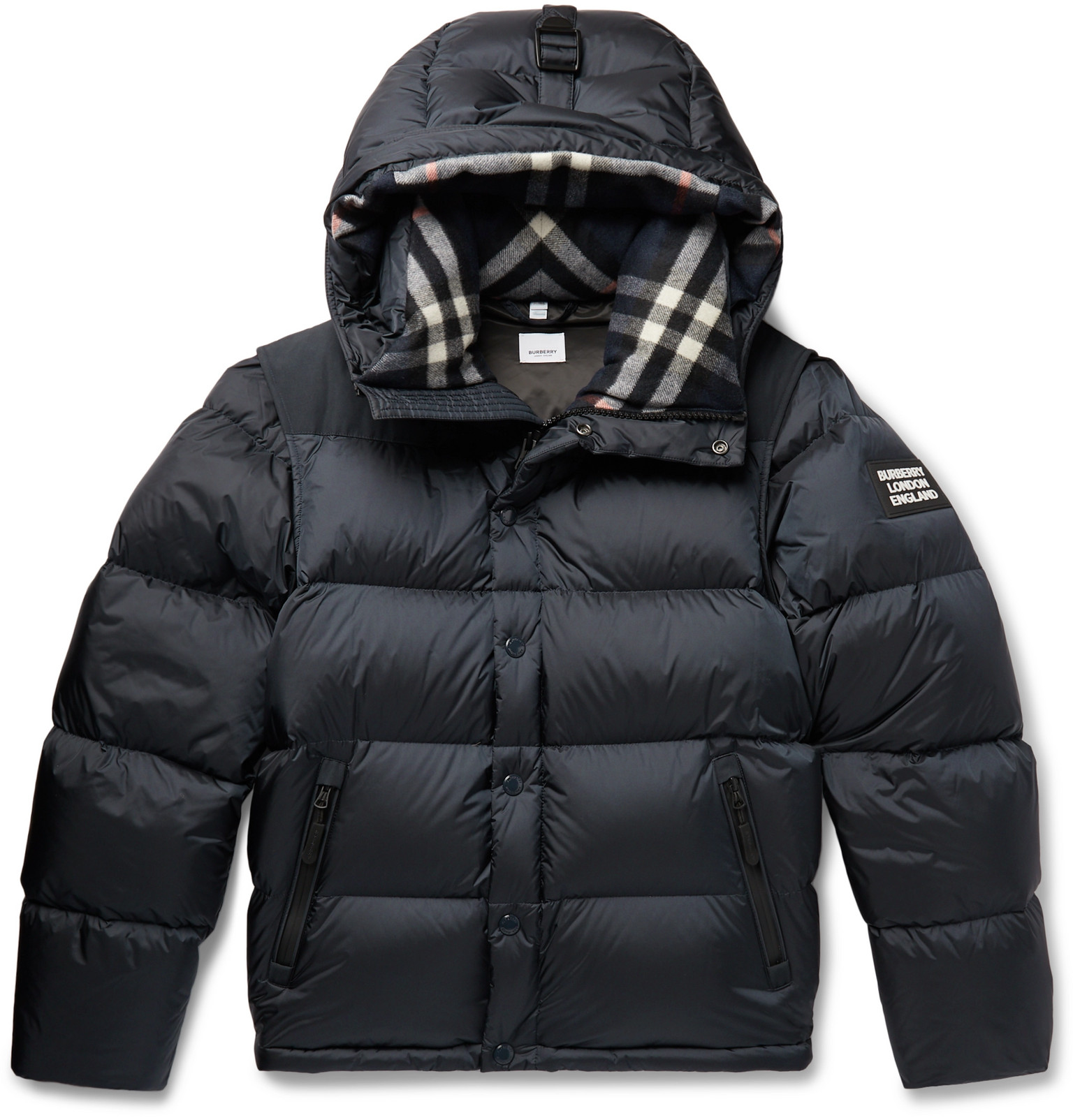 burberry hooded quilted jacket