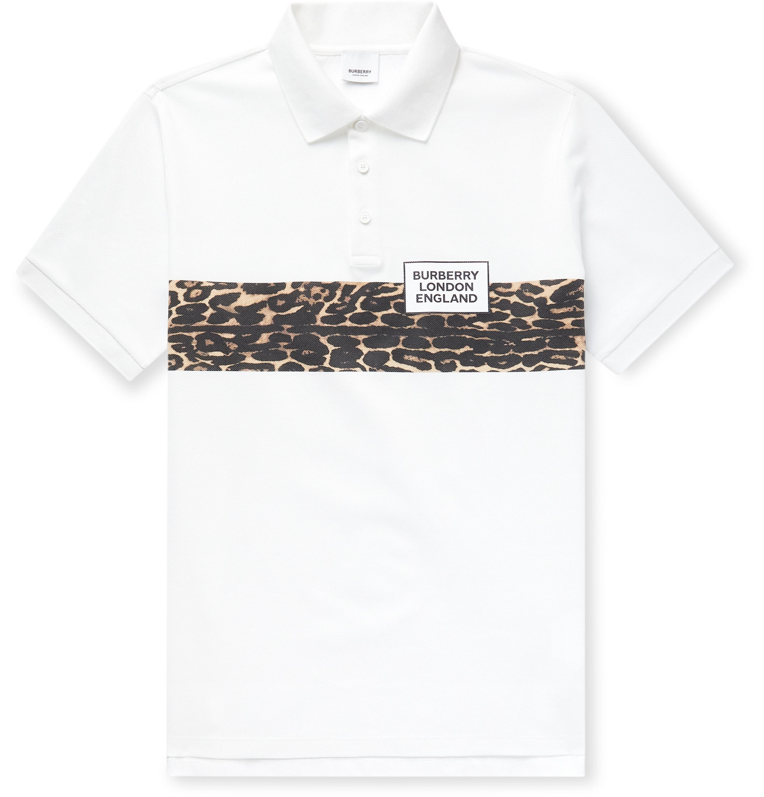 burberry polo shirt white