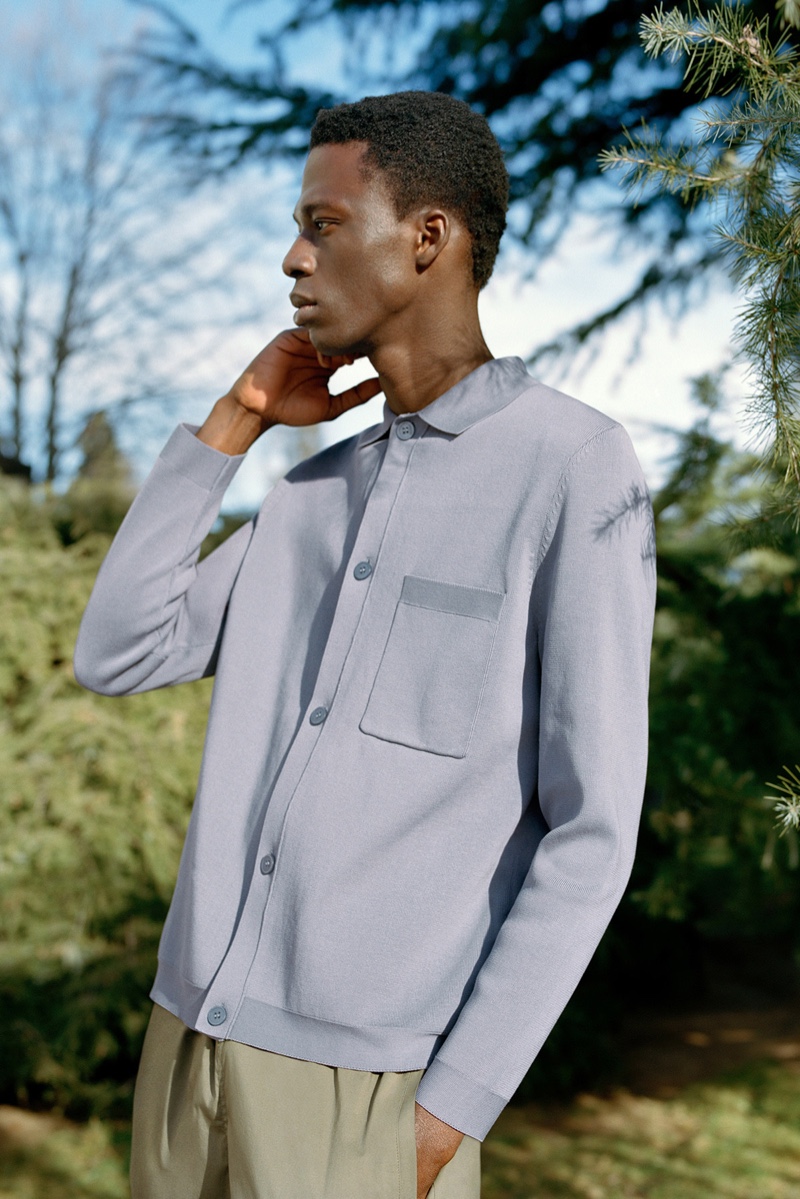 A chic spring vision, Cherif Douamba wears COS.