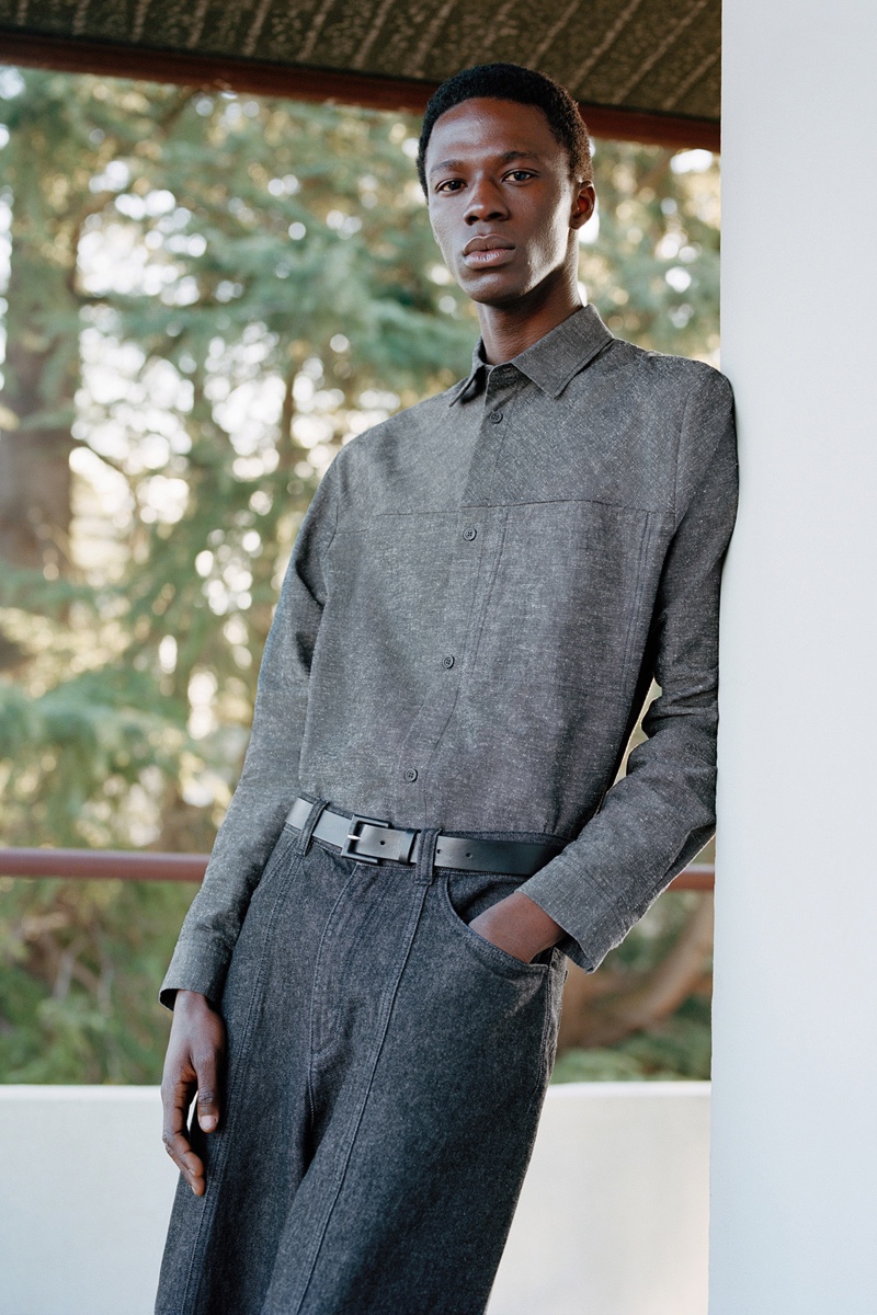 Front and center, Cherif Douamba mixes shades of gray.