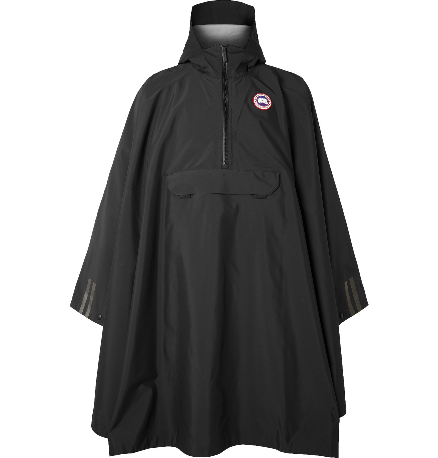 black hooded poncho mens