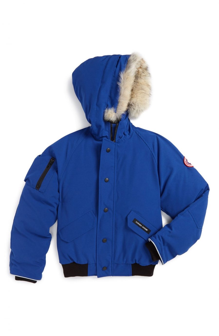 Canada Goose ‘Rundle’ Down Bomber Jacket With Genuine Coyote Fur Trim