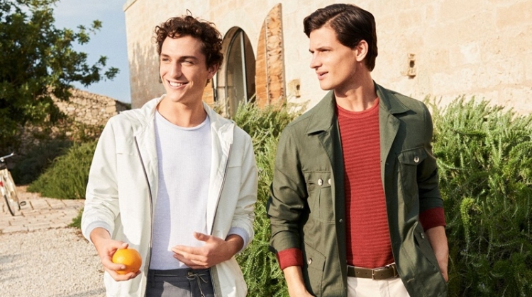 Jaka Mojskerc and Garrett Neff front Canali's spring-summer 2020 campaign.