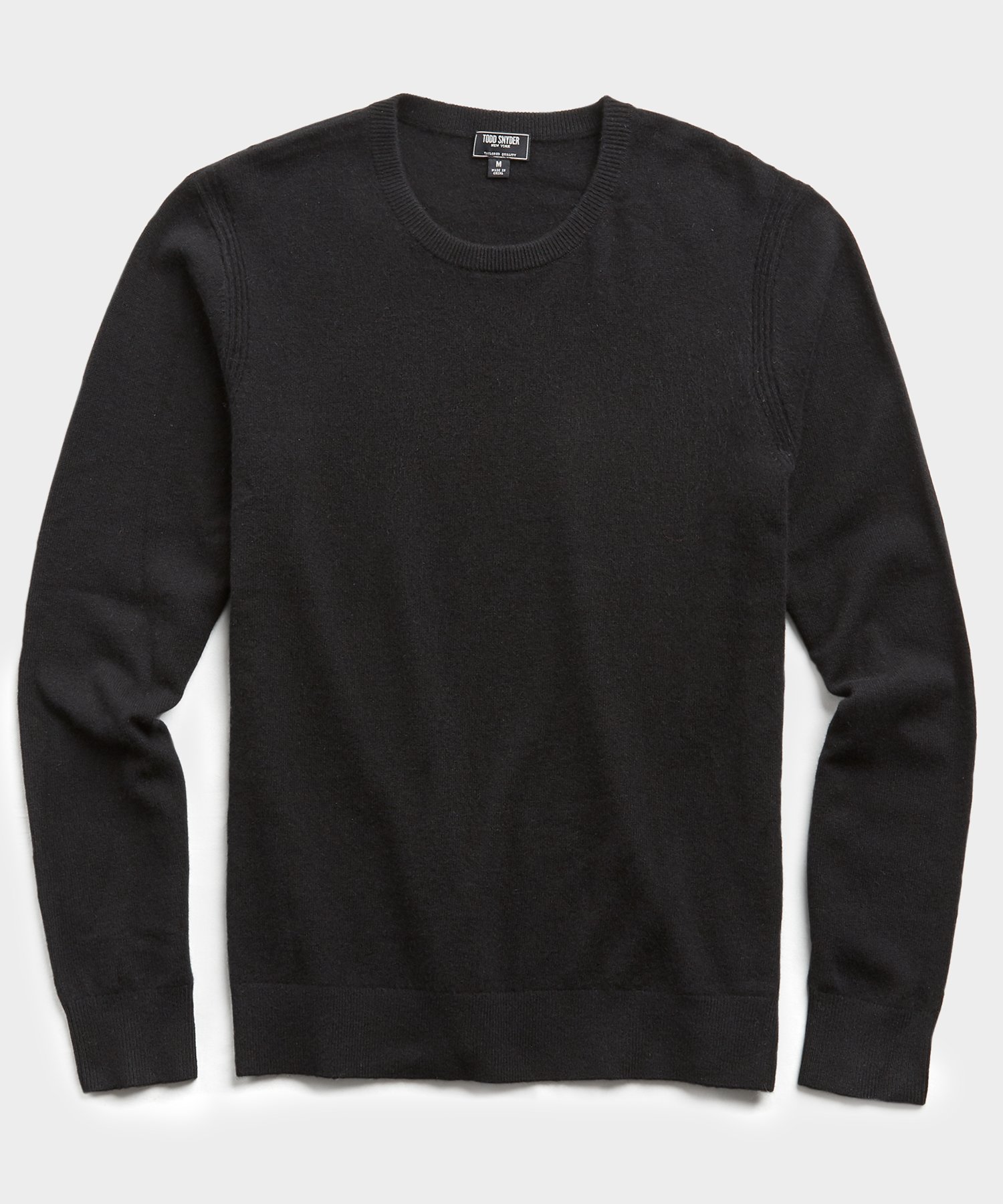 Cashmere Crewneck Sweater in Black | The Fashionisto