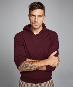Cashmere Hoodie in Burgundy Cashmere Hoodie in Burgundy