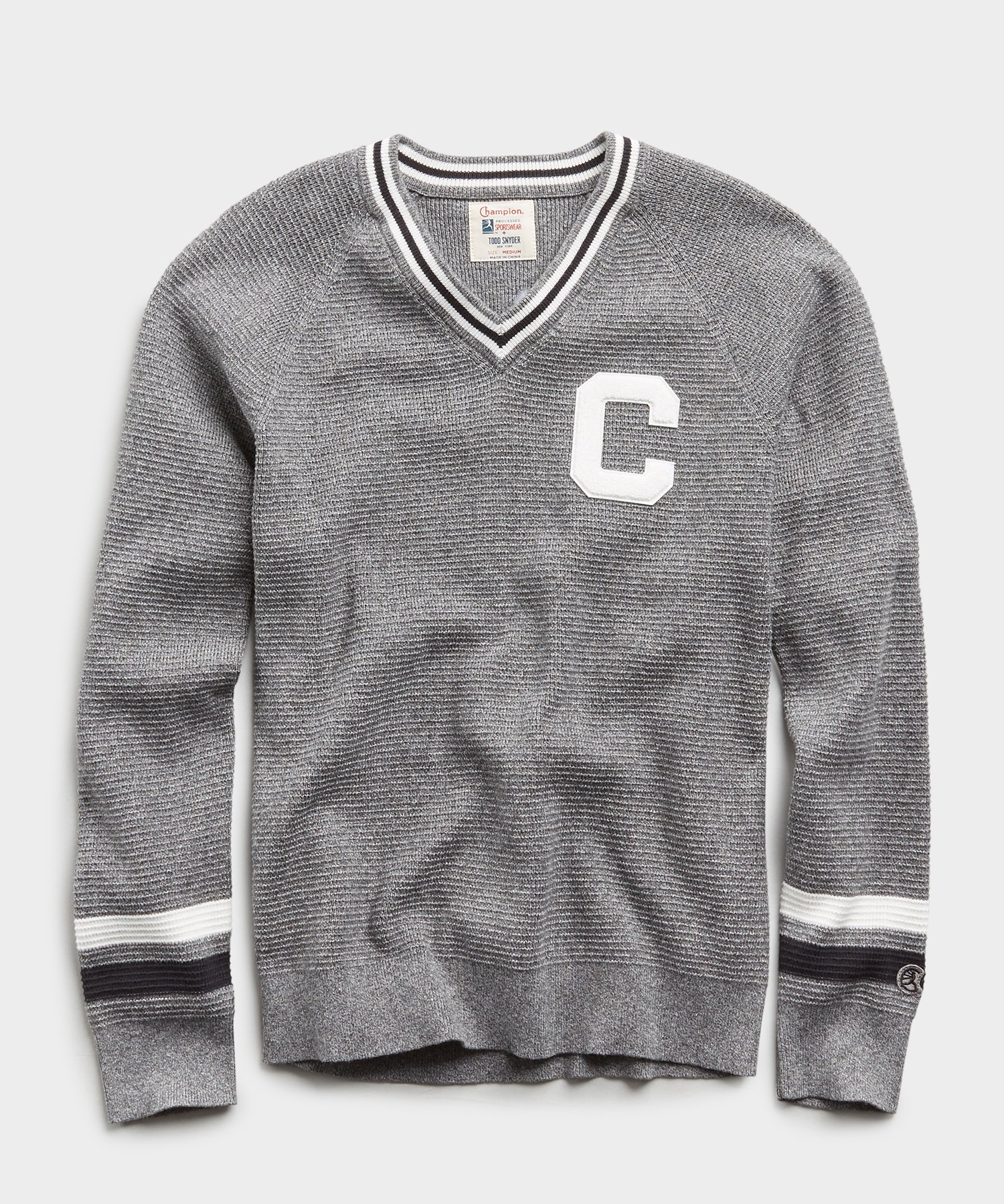 white v neck champion sweatshirt