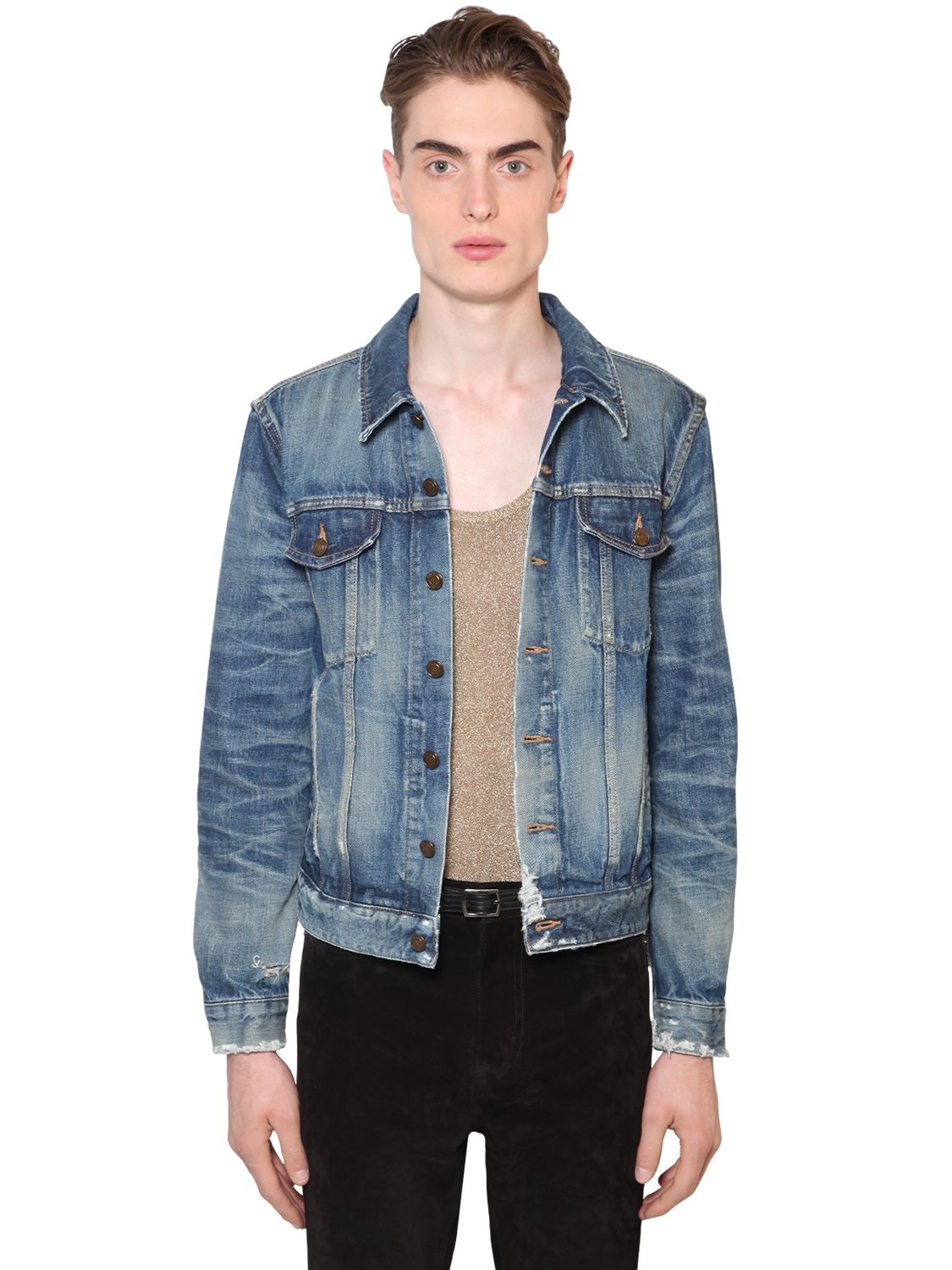 destroyed denim jacket